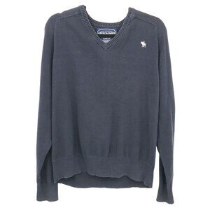 Abercrombie & Fitch Sweater Mens L Navy Academia Preppy Country Club Y2K Vintage